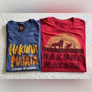 Disneys Hakuna Matata graphic tshirt bundle Sz 2X lion king broadway musical tee
